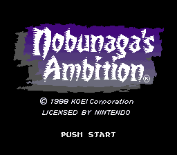 Nobunaga's Ambition (USA) Title Screen